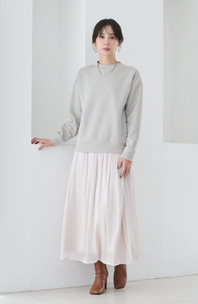 EC限定　軽量ボンディングバックラメロゴプルオーバー