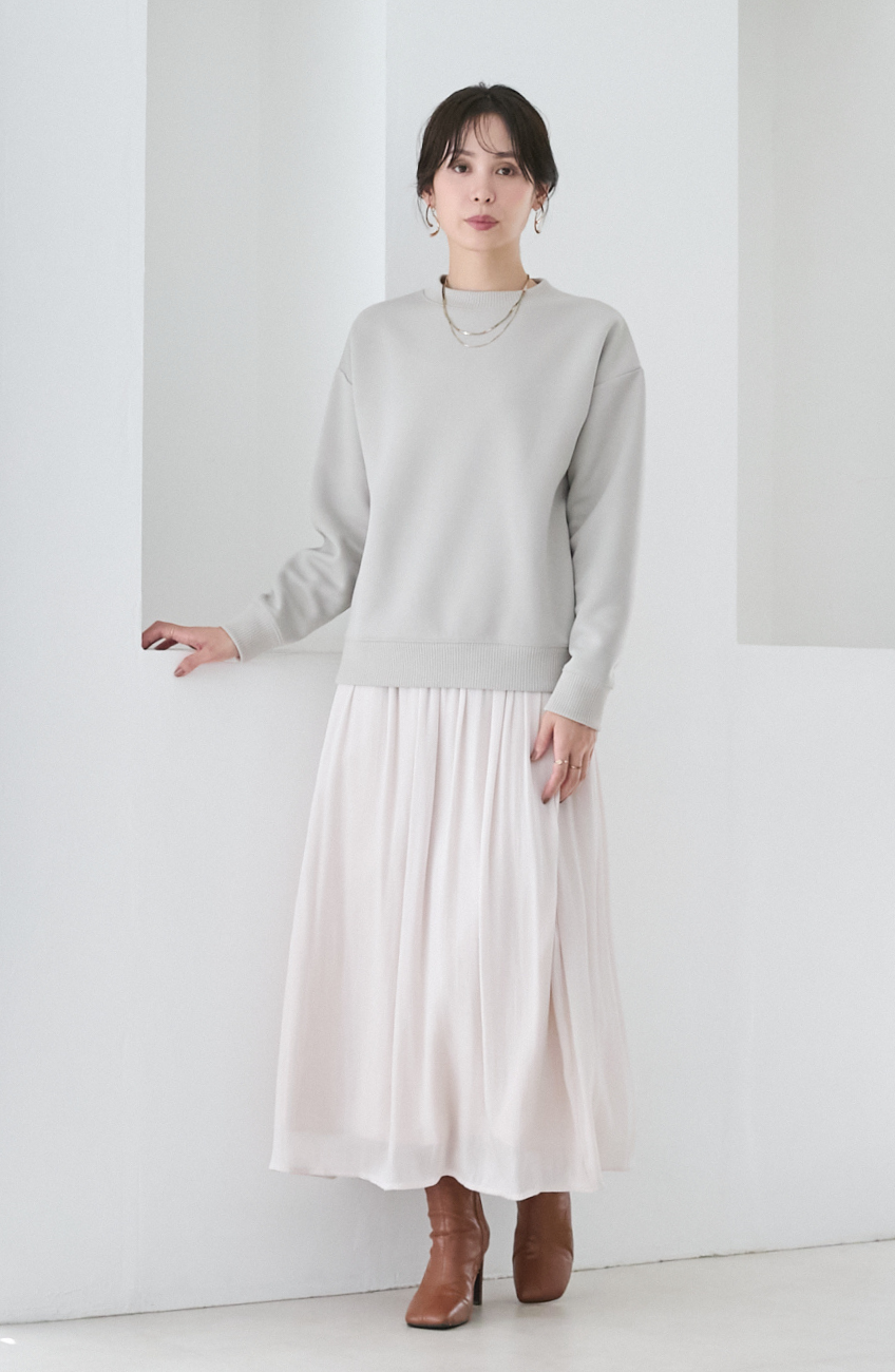 EC限定　軽量ボンディングバックラメロゴプルオーバー