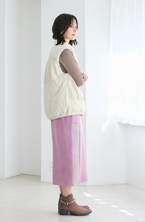 スエード×リブワークスカート