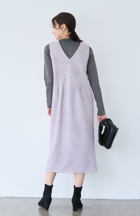 スエード2WAYジップジャンスカ