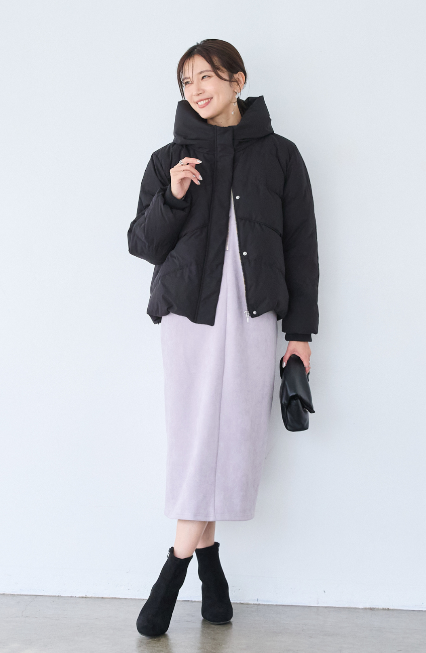 スエード2WAYジップジャンスカ