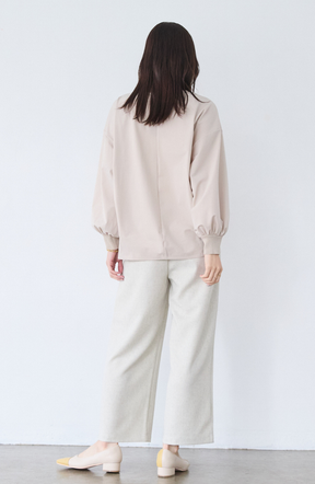 [acoさんコラボ] CICA配合サークルストレッチコクーンシルエットプルオーバー