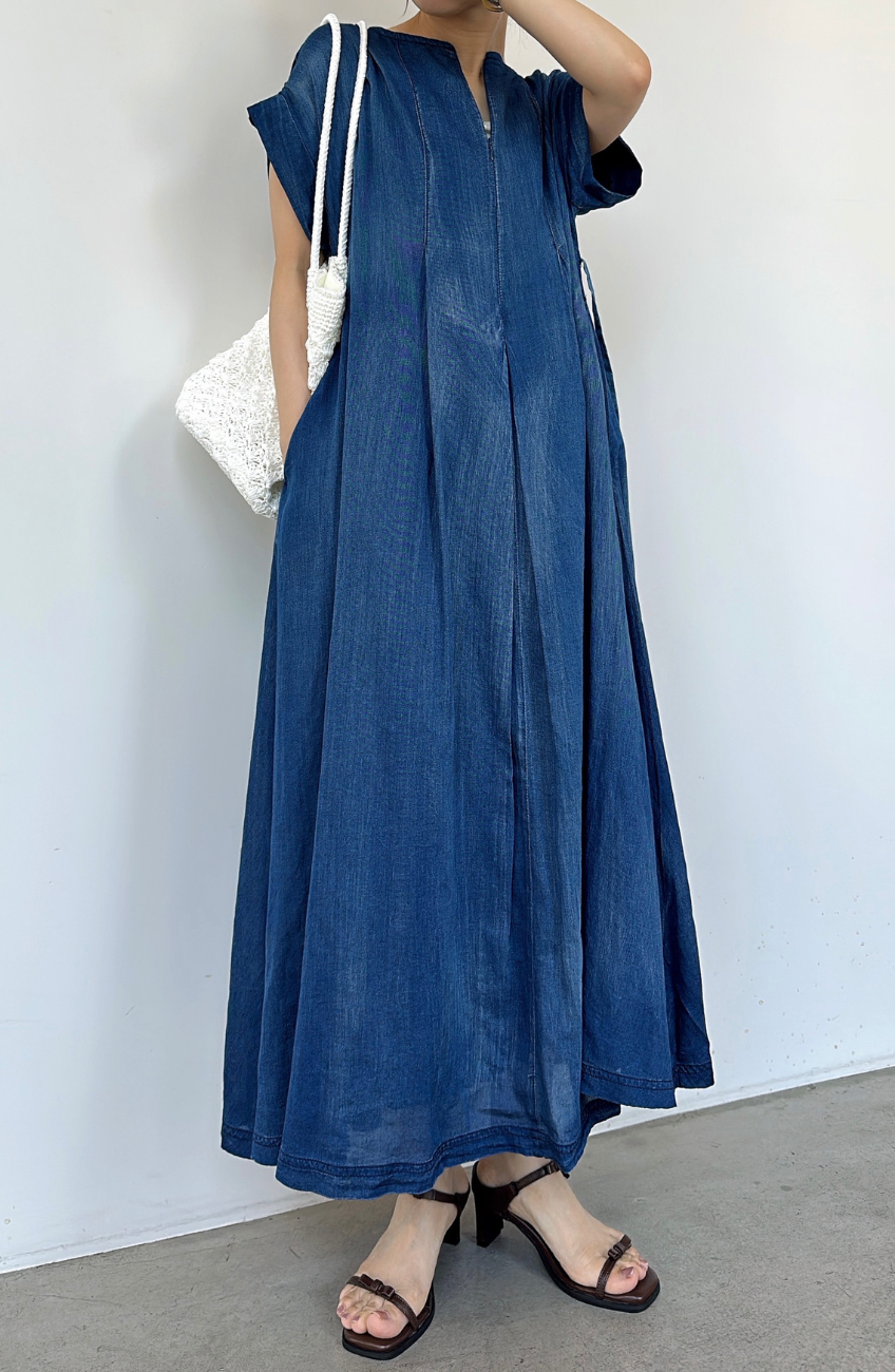 [cahoさんコラボ] Hand Madeブラストデニムワンピース