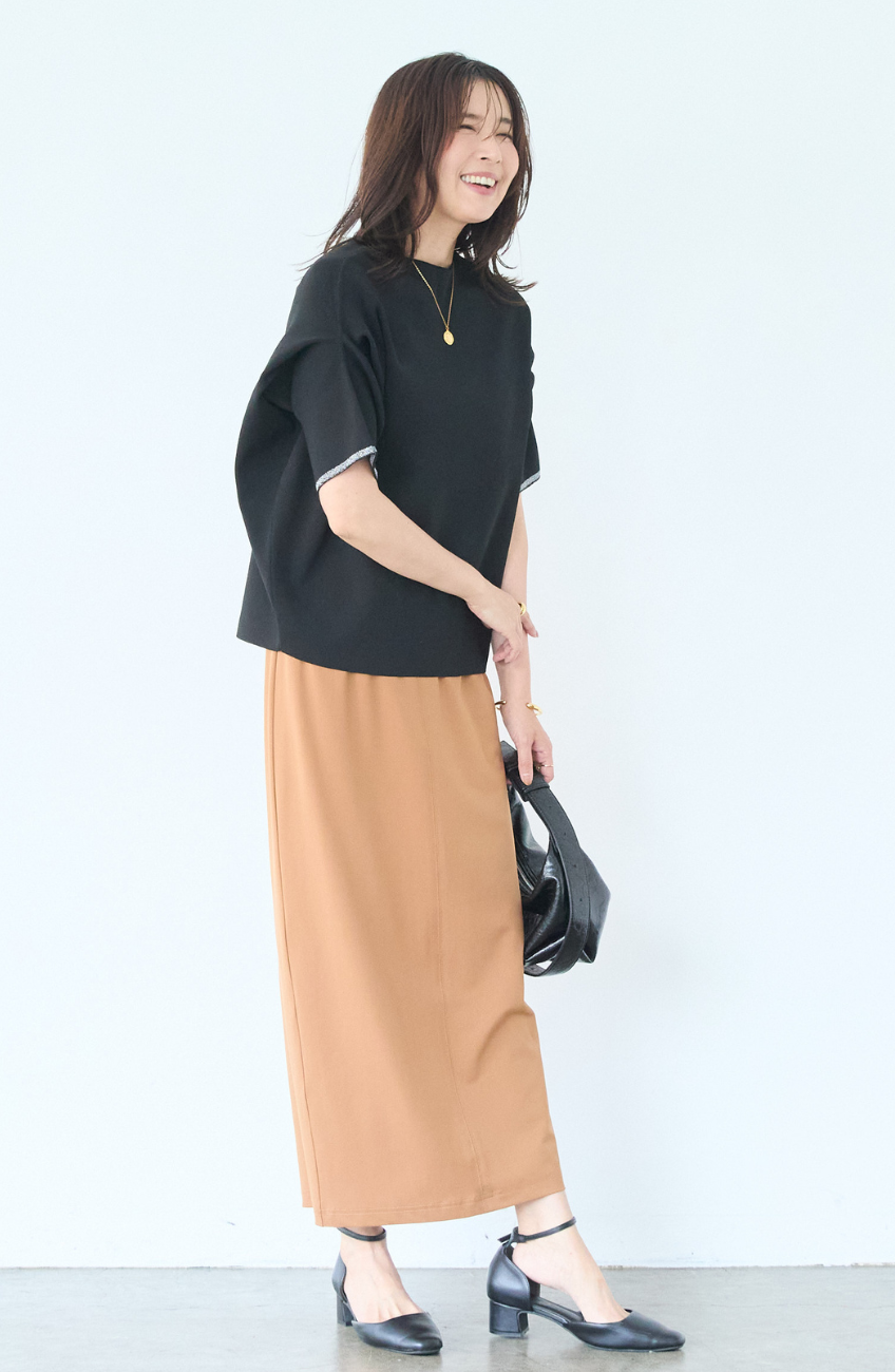 [星 玲奈さんコラボ] CICA配合サークルストレッチタイトスカート