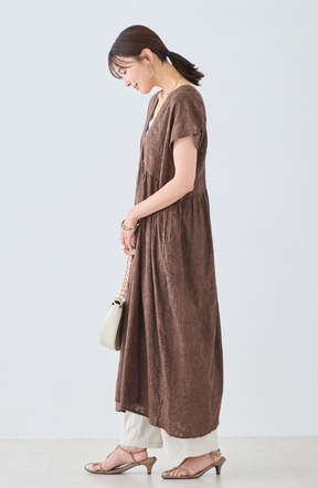 ジャガード2WAYシャツワンピース