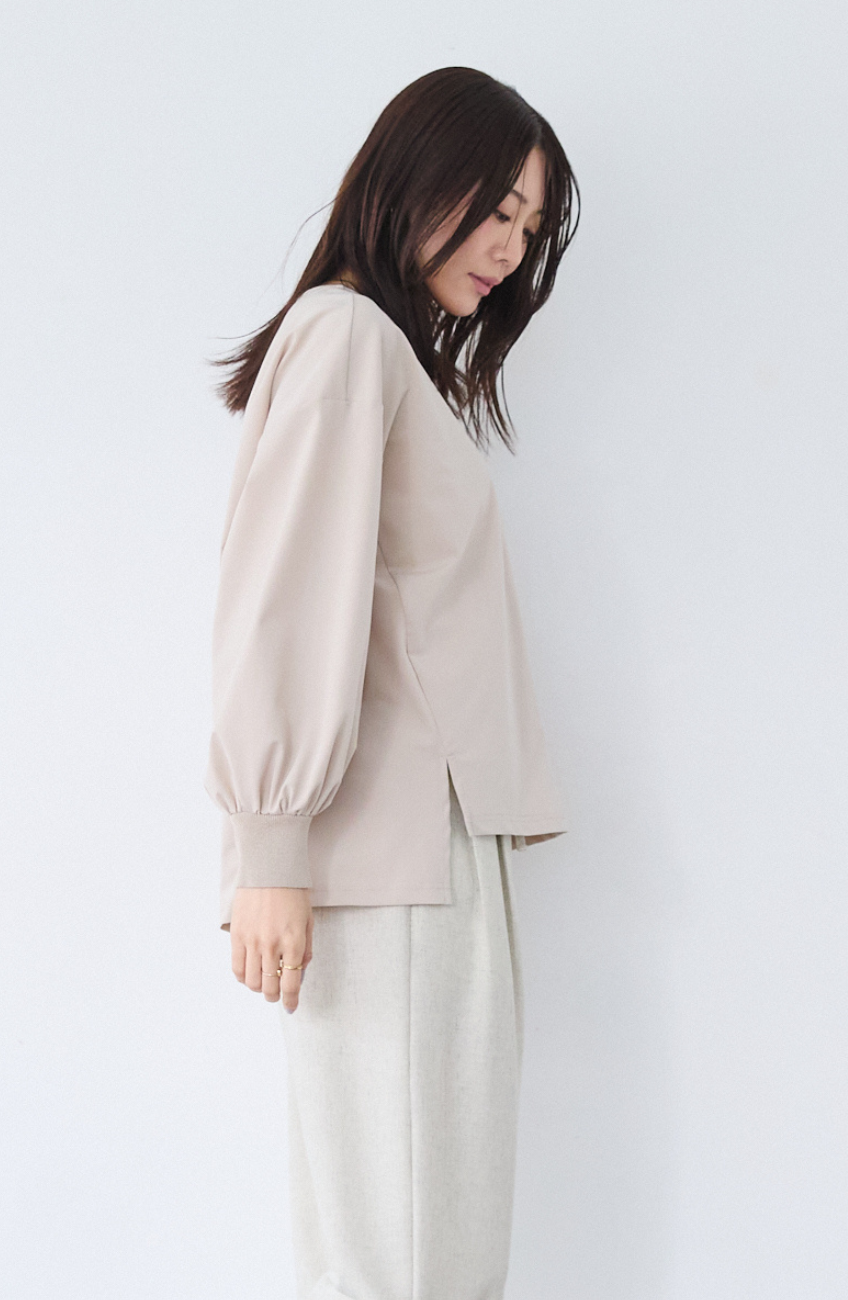 [acoさんコラボ] CICA配合サークルストレッチコクーンシルエットプルオーバー