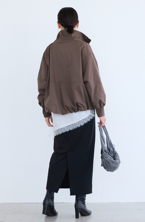 [mayoさんコラボ] エステル切替ジップブルゾン