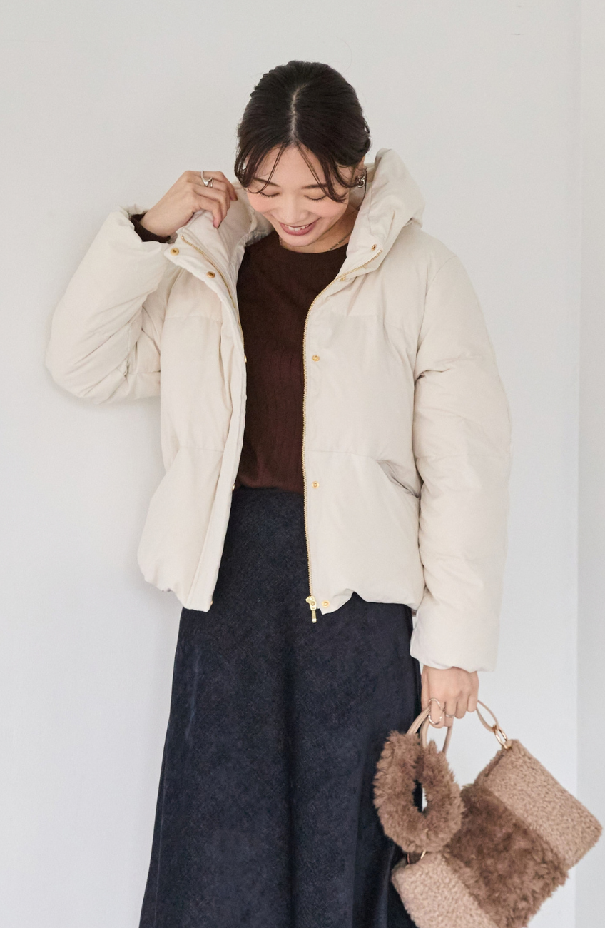 ストレッチカシュネックピュアダウン