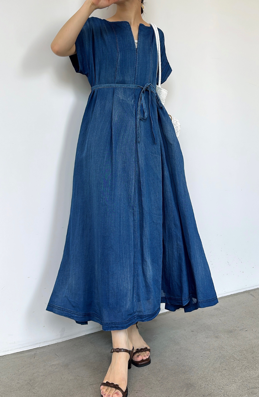 [cahoさんコラボ] Hand Madeブラストデニムワンピース