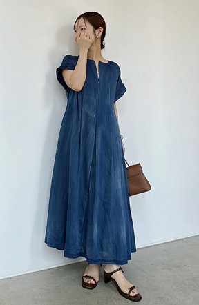 [cahoさんコラボ] Hand Madeブラストデニムワンピース