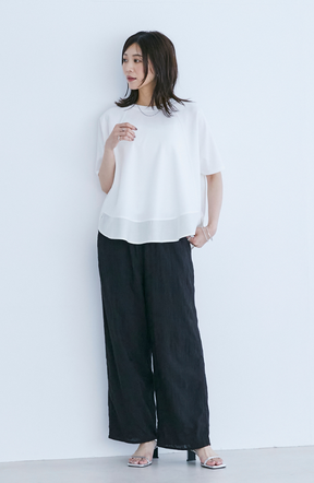 総刺繍リラックスストレートパンツ
