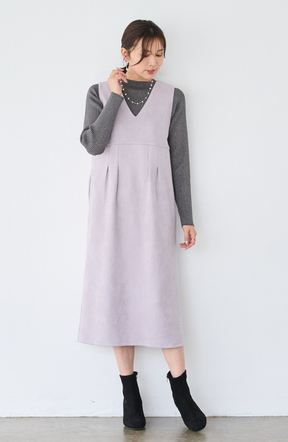 スエード2WAYジップジャンスカ