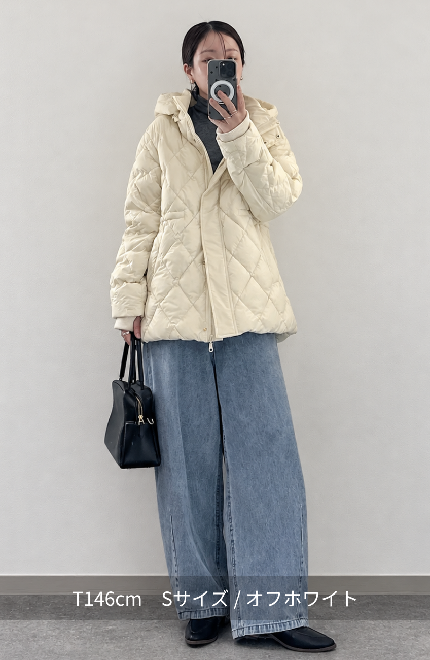 [cahoさんコラボ] ストレッチスタンドフードピュアダウン
