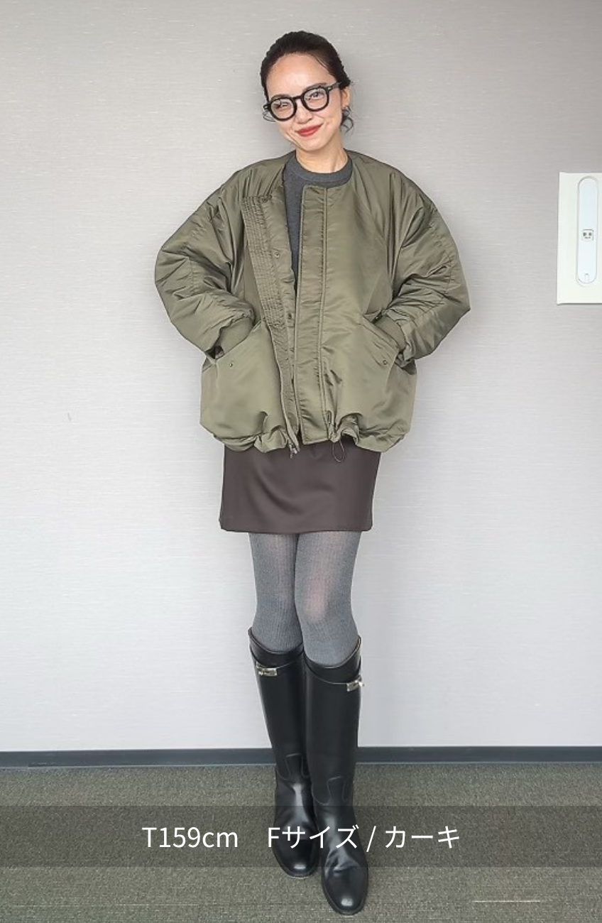 [春名 亜美さんコラボ] フリルカラー2WAYダウンジャケット
