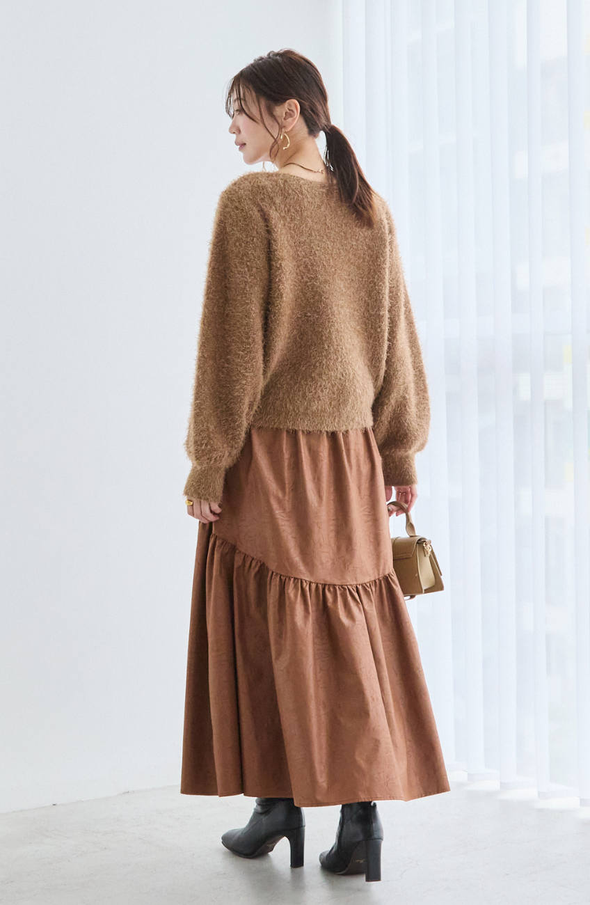 ヴィンテージ加工ヨーク切替スカート