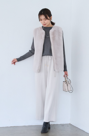 エコファー×ムートンベスト