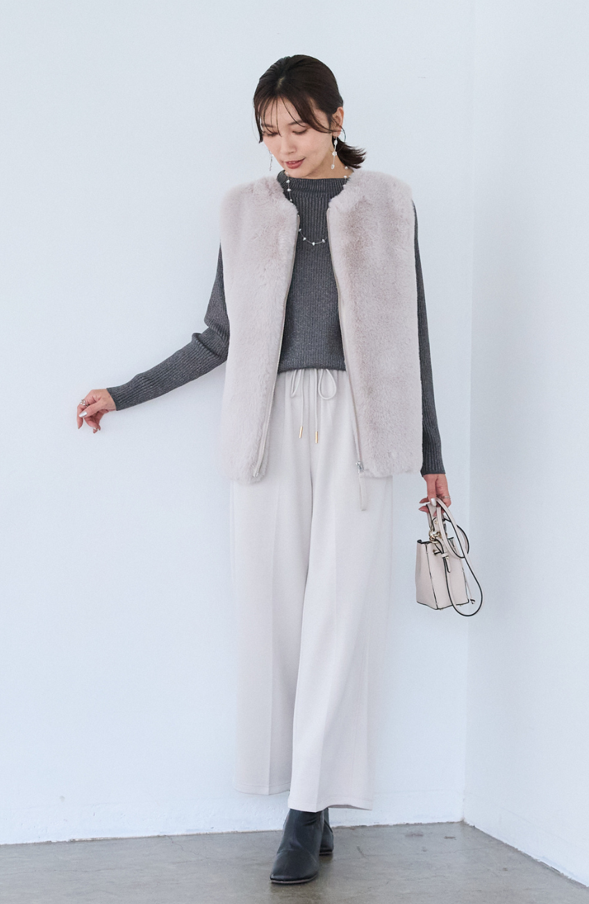 エコファー×ムートンベスト