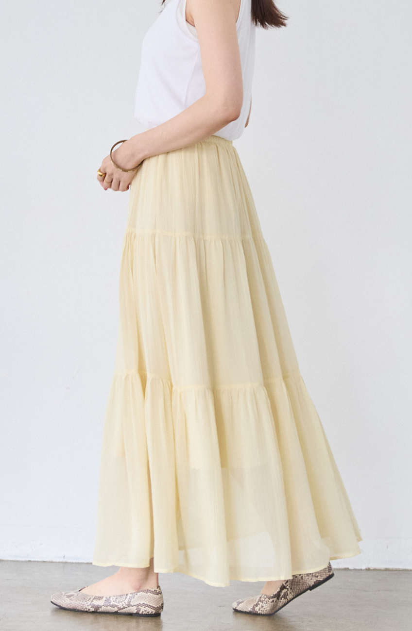 シアーエステルティアードスカート