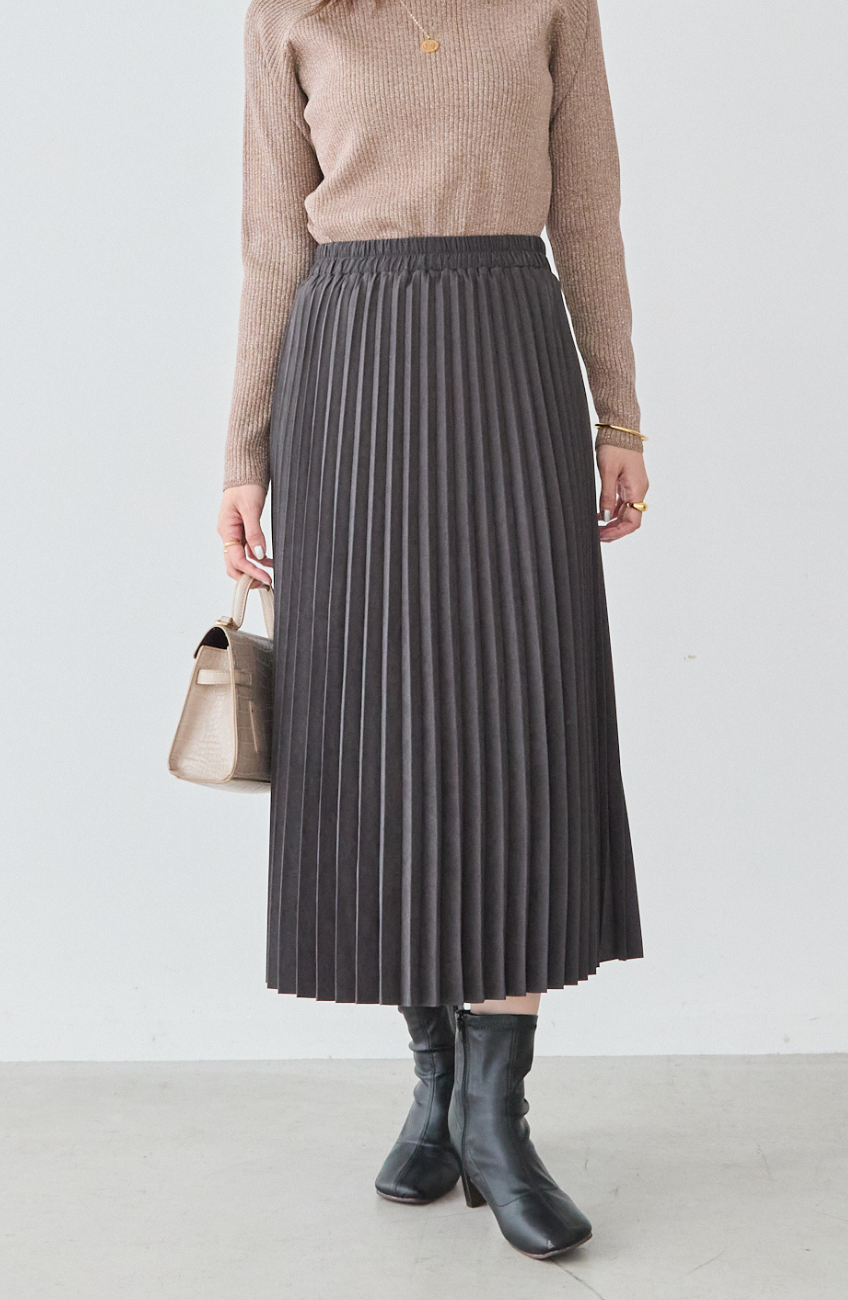 ピーチアコーディオンプリーツスカート