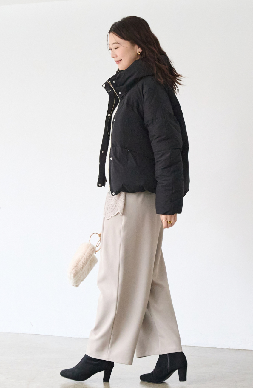 ストレッチカシュネックピュアダウン