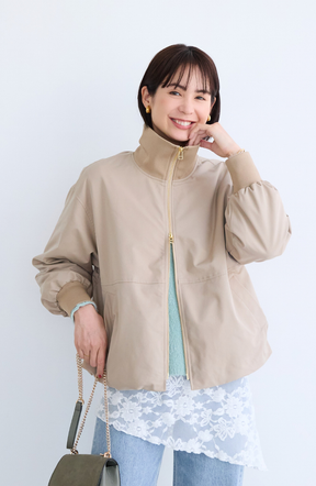 [mayoさんコラボ] エステル切替ジップブルゾン