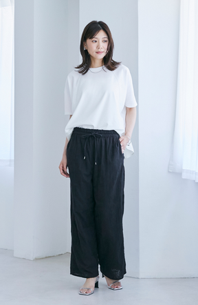 総刺繍リラックスストレートパンツ