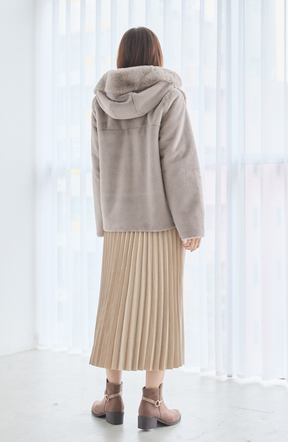 ピーチアコーディオンプリーツスカート