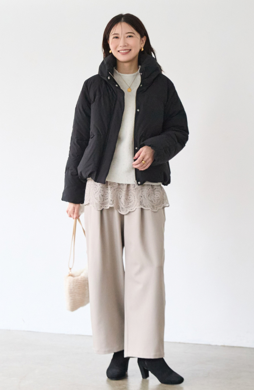 ストレッチカシュネックピュアダウン