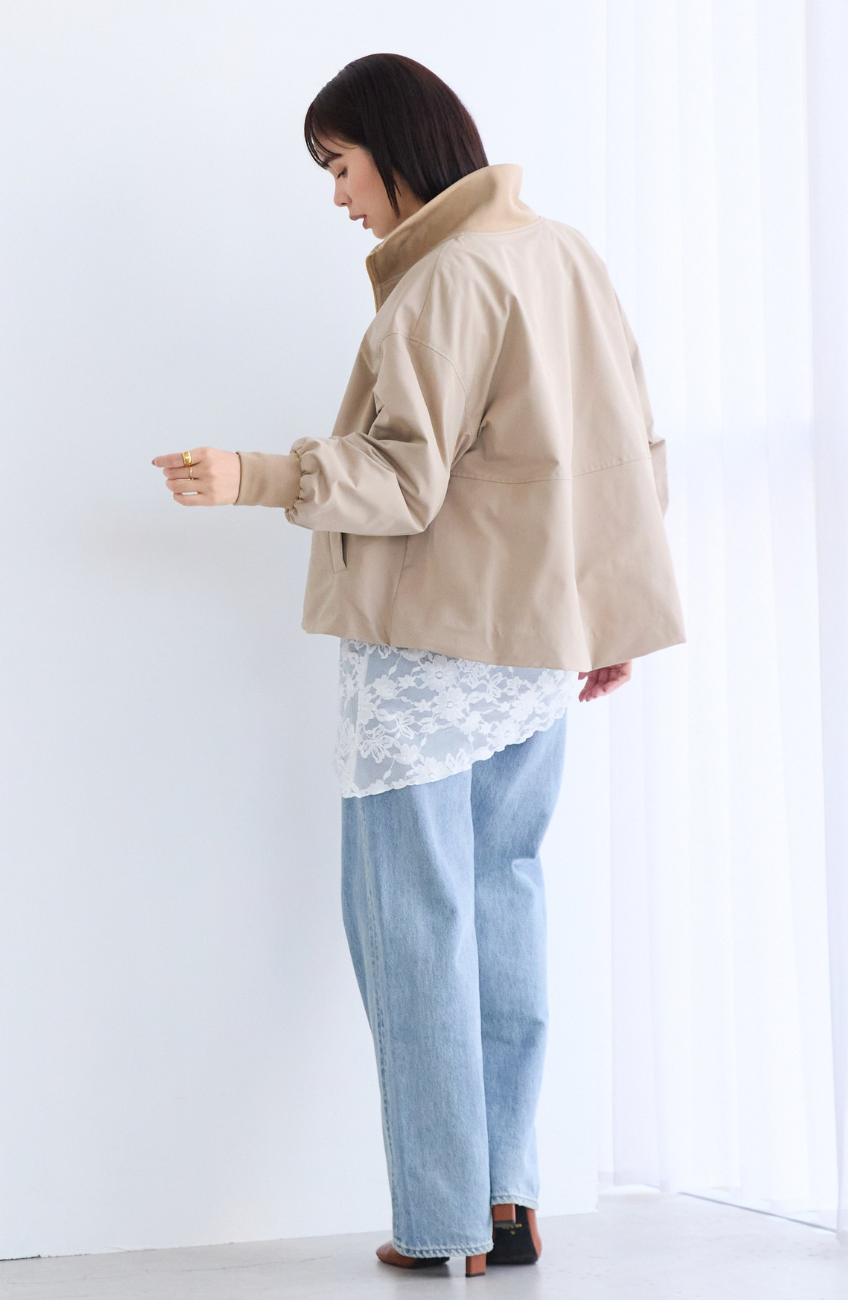 [mayoさんコラボ] エステル切替ジップブルゾン