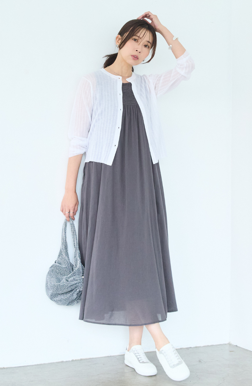 PLEATS PLEASE　海洋生物 甲殻類 　ロングワンピース　セットアップ 綿ボイル2WAYエアリーフレアワンピース｜FURRY、REYELL公式通販サイト