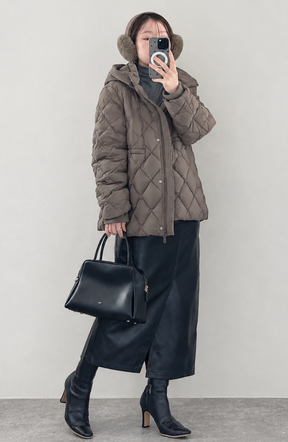 [cahoさんコラボ] ストレッチスタンドフードピュアダウン