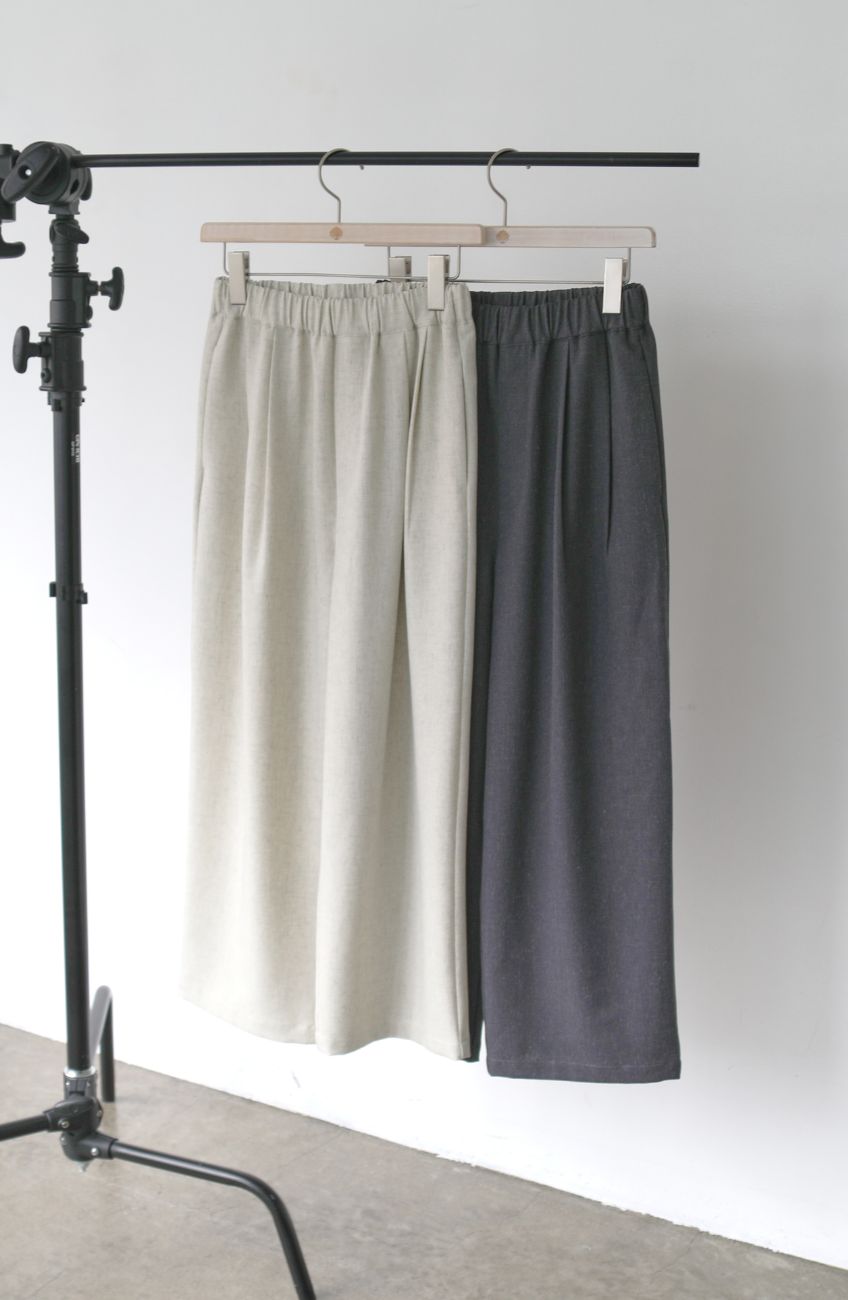 メランジゆるテーパードパンツ