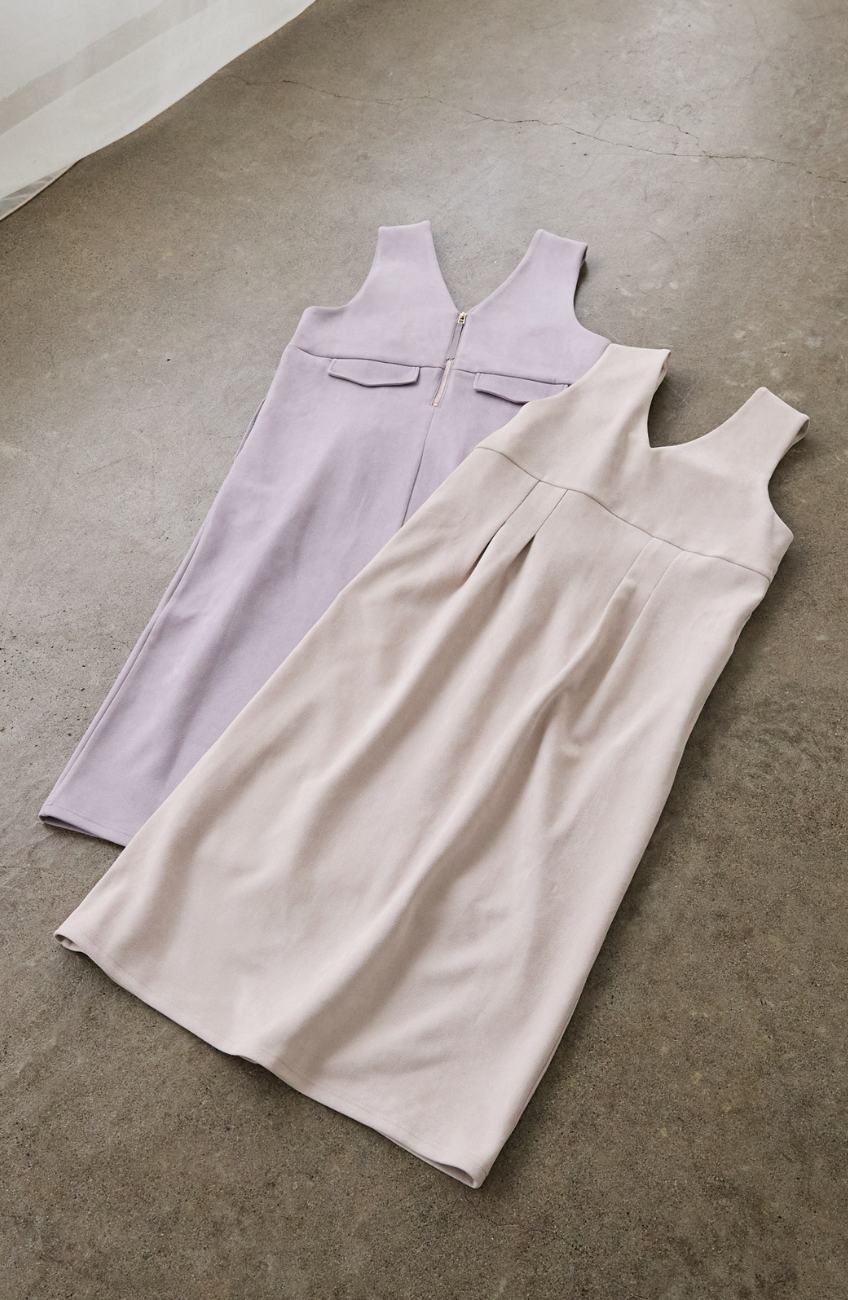 スエード2WAYジップジャンスカ