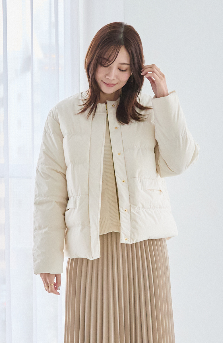 エアリーピュアダウンダブルステッチジャケット