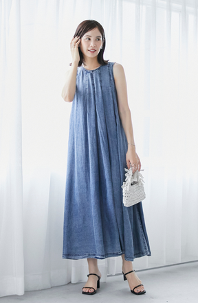 バイオシルクパウダー加工ジップワンピース