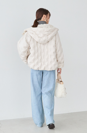 EC限定　ヒートボンディングフードショートピュアダウン