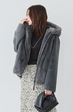 エコファー×ムートンジャケット