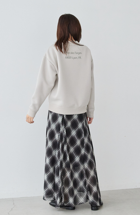 EC限定　軽量ボンディングバックラメロゴプルオーバー