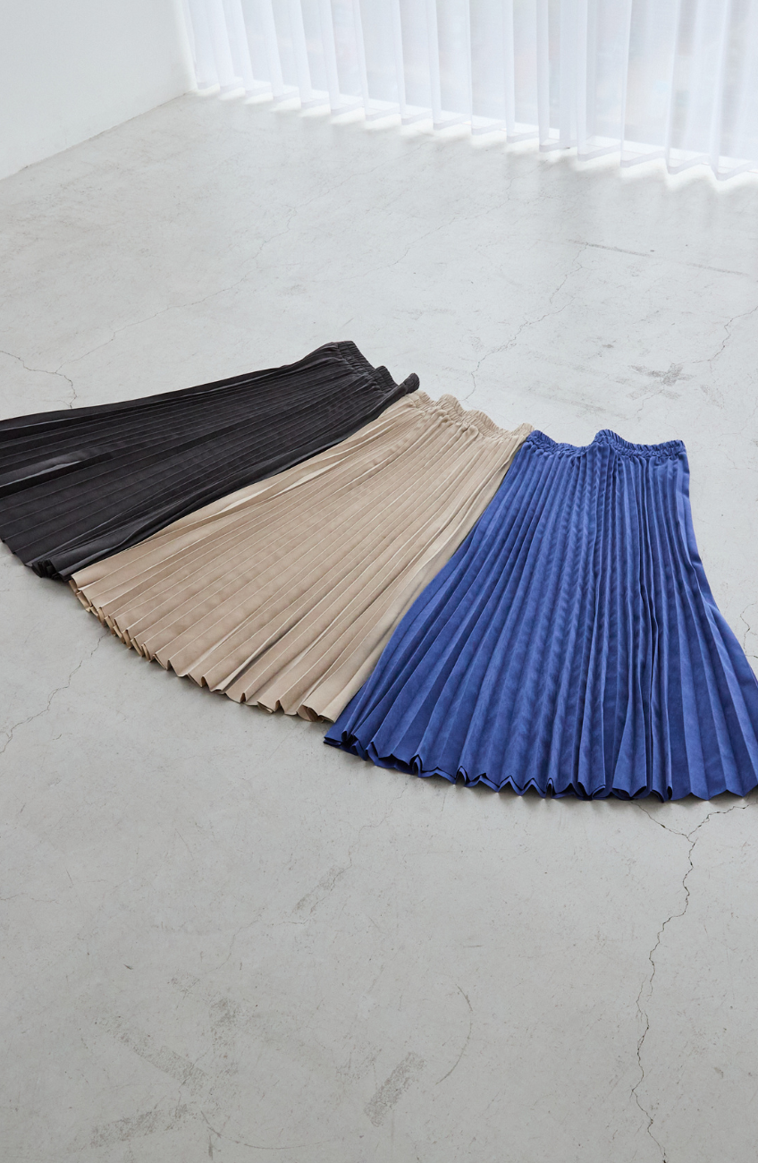 ピーチアコーディオンプリーツスカート