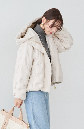 EC限定　ヒートボンディングフードショートピュアダウン