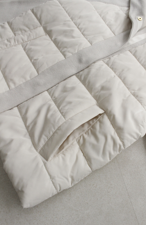 中綿×ニット切替ジャケット