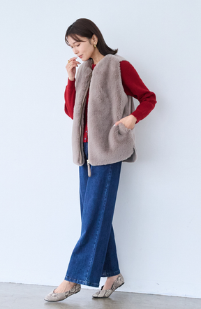 エコファー×ムートンベスト