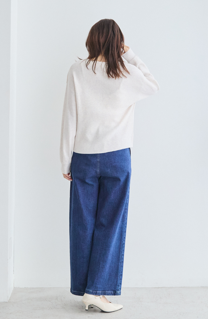 ウォッシャブルバイヤスリブカーディガン