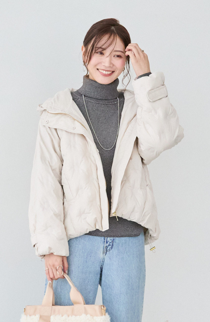 EC限定　ヒートボンディングフードショートピュアダウン