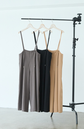 [コーデSET] シルクライクボウタイブラウス＋EC限定 TRドロストオールインワン