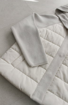 中綿×ニット切替ジャケット