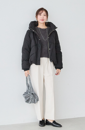 ダブルフェイスシャギーランタンスリーブプルオーバー