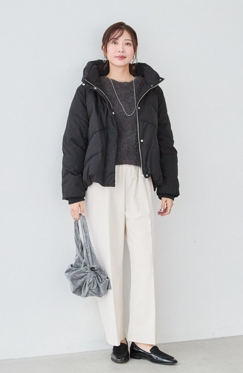 ダブルフェイスシャギーランタンスリーブプルオーバー