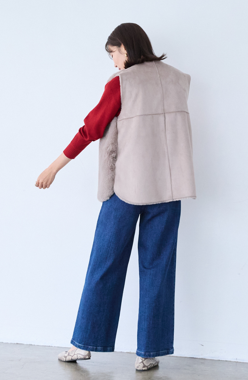 エコファー×ムートンベスト