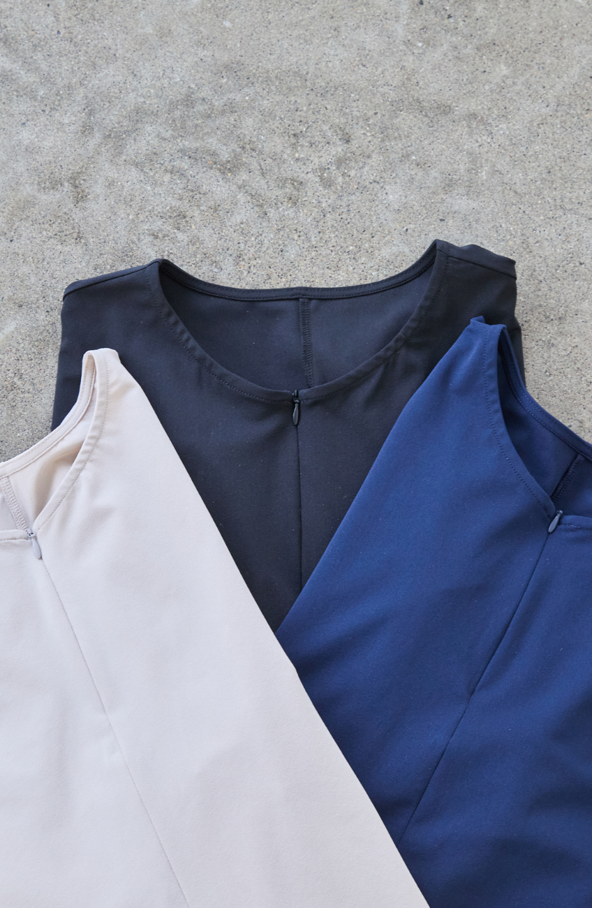 [acoさんコラボ] CICA配合サークルストレッチコクーンシルエットプルオーバー